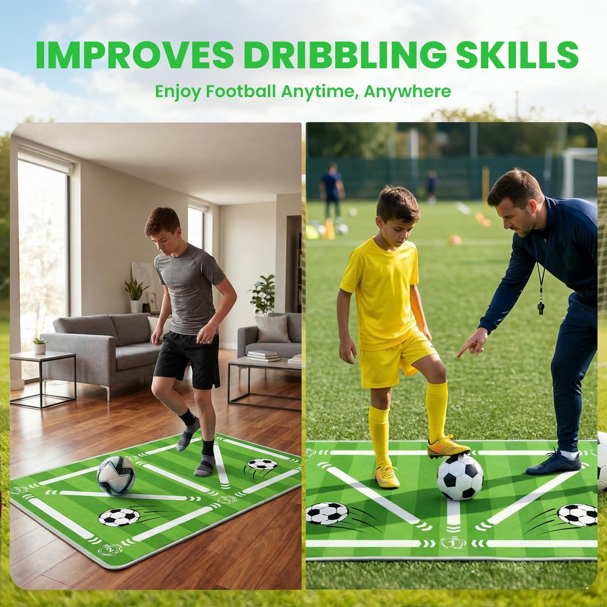 Soccer Training Mat Soccer Training Equipment with Storage - Sawiei Official Imagery - 5
