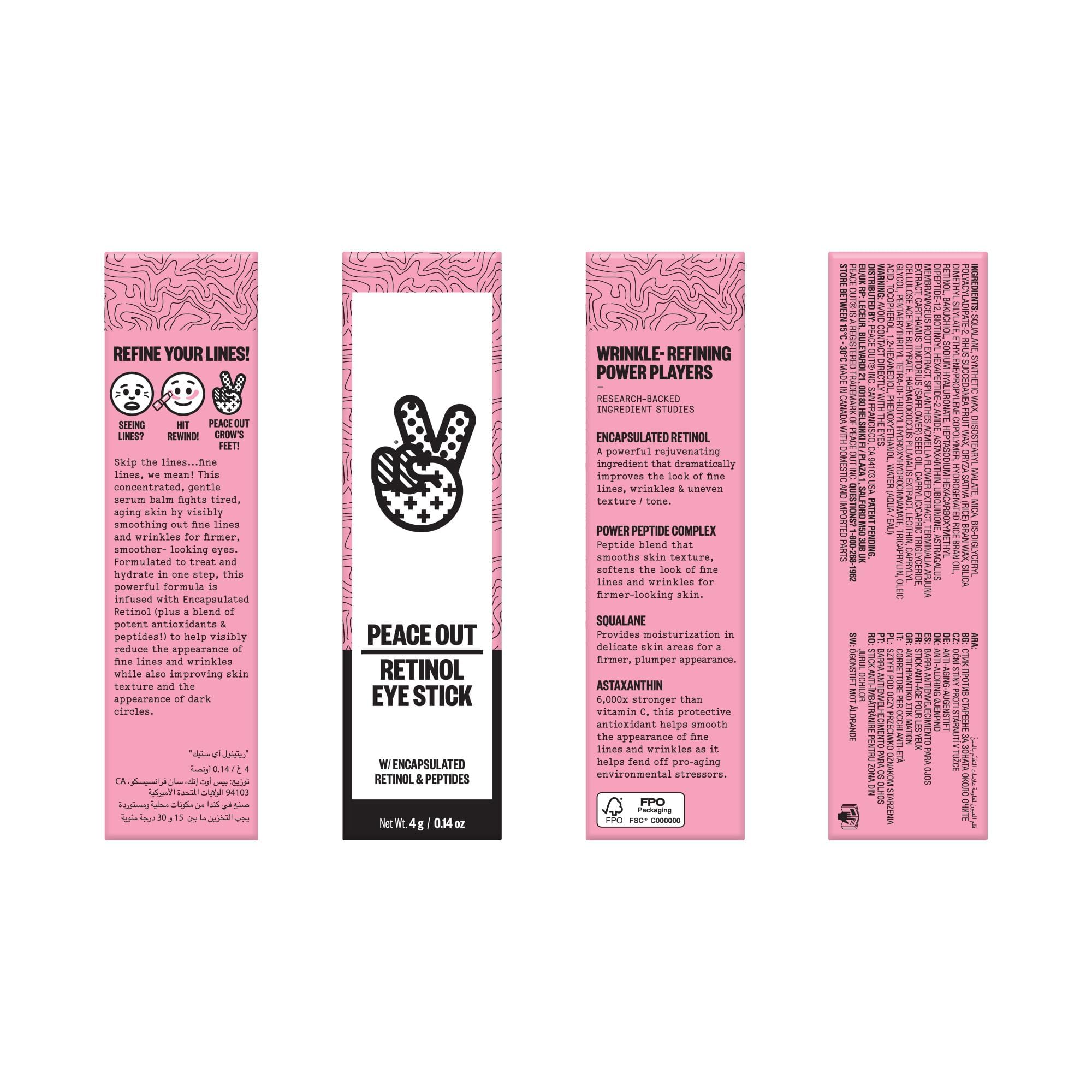 PEACE OUT Retinol Eye Stick Under Eye Treatment - PEACE OUT Official Imagery - 3