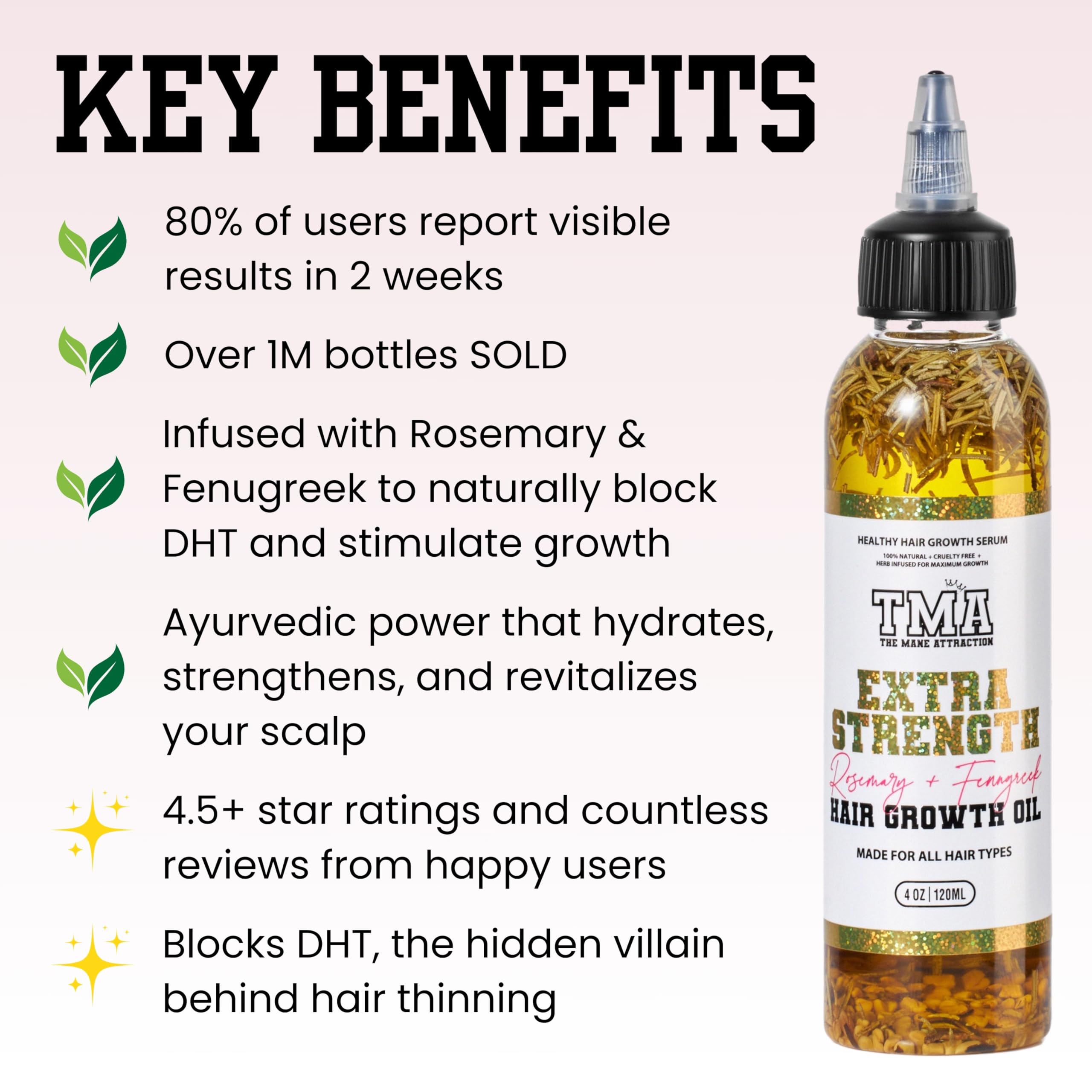 The Mane Attraction Extra - Strength Herbal Hair Growth Oil & 4 Fl - The Mane Attraction Official Product View 7
