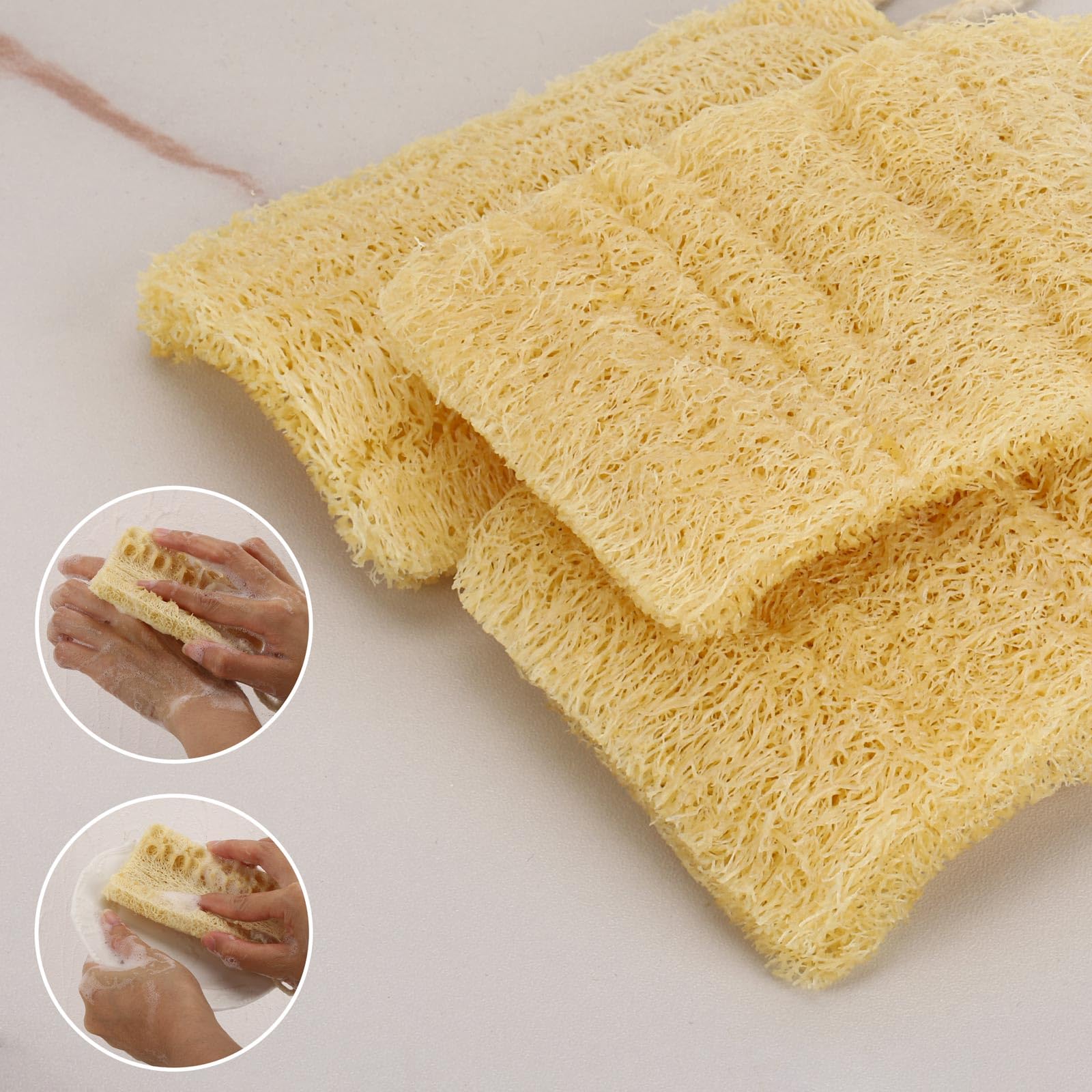 Tbestmax Mini Natural Loofah Exfoliating Facial Scrubber, Made with Natural - Tbestmax Official Product View 3