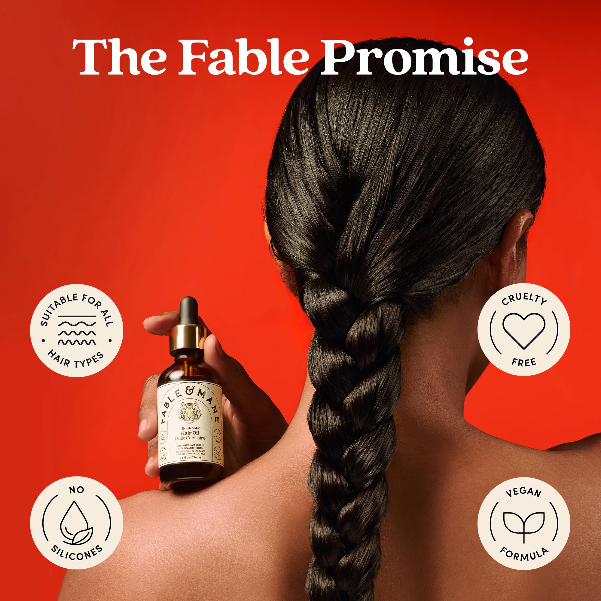 Fable & Mane Fable and Mane Hair Oil - HoliRoots Strengthening Serum for Dama - Fable & Mane Official Product View 6