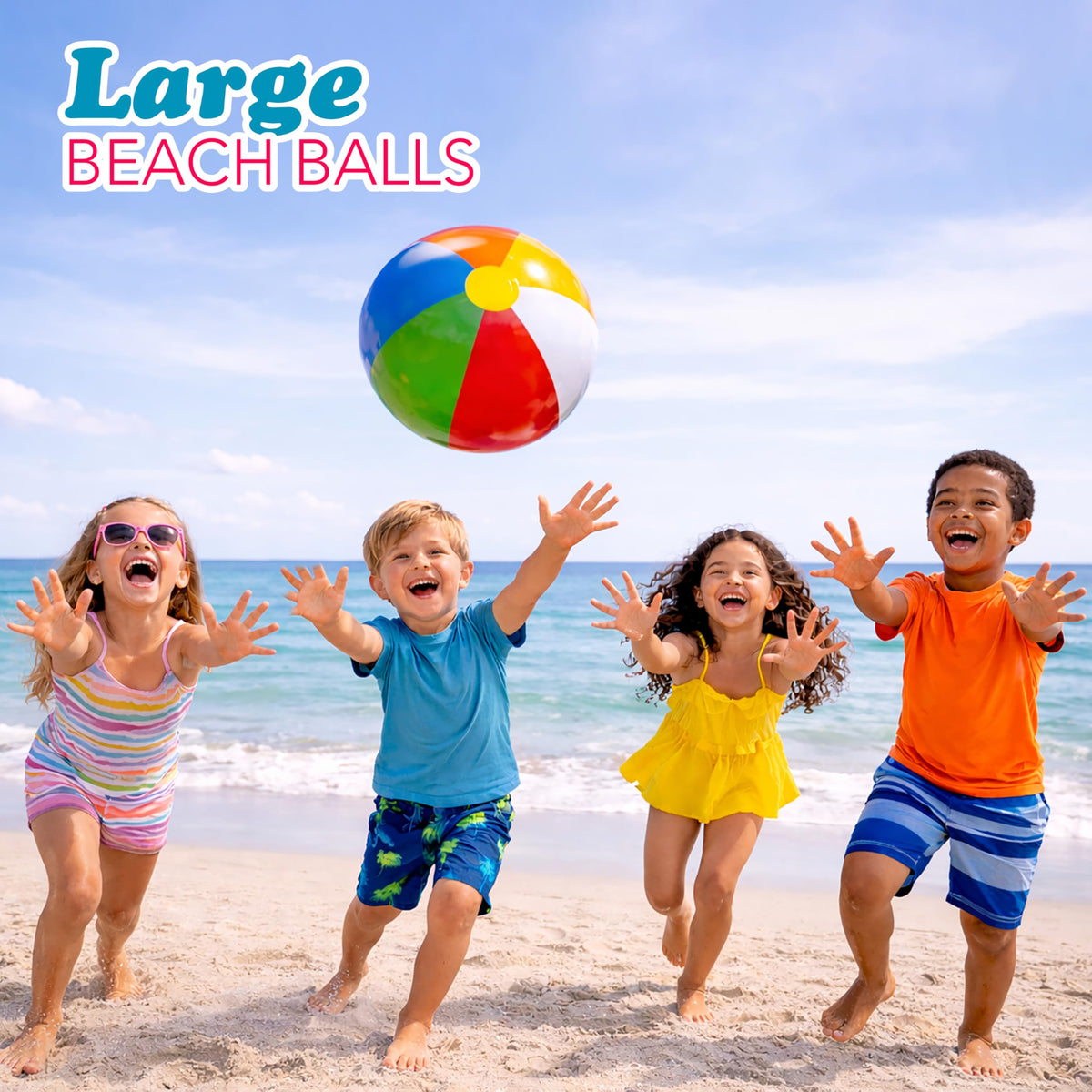 4E s Novelty 24 Pack 16 Inch Inflatable Beach Balls Bulk 24 - 4E's Novelty Official Imagery - 7
