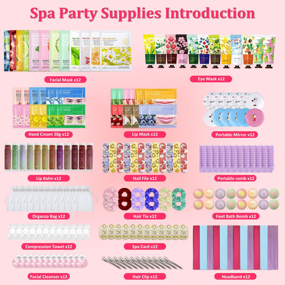 Comdian 192 PCS Spa Party Supplies for Women Spa Party - Comdian Official Imagery - 3
