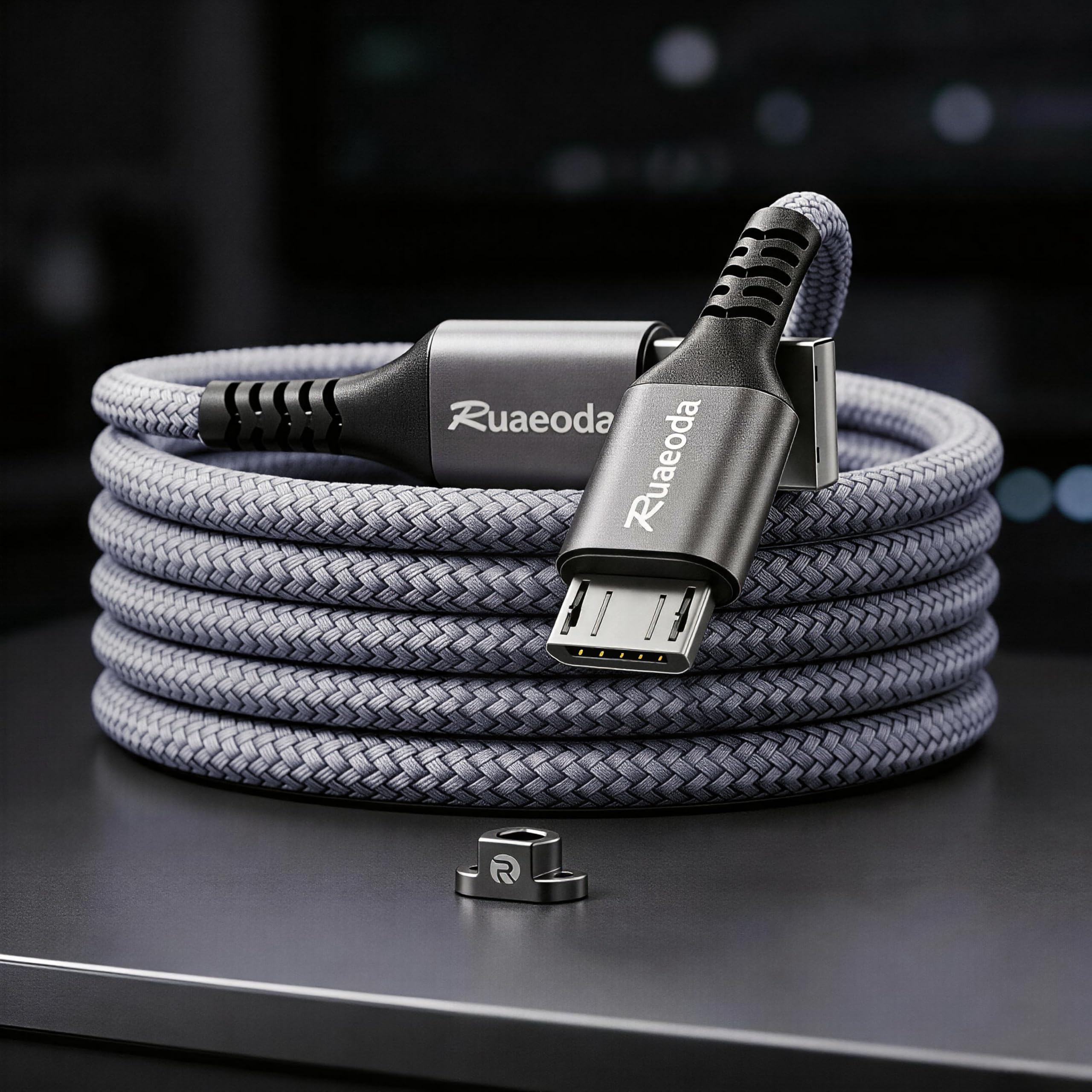 Ruaeoda 6ft Micro USB Cable 2-Pack – Heavy Duty Braided