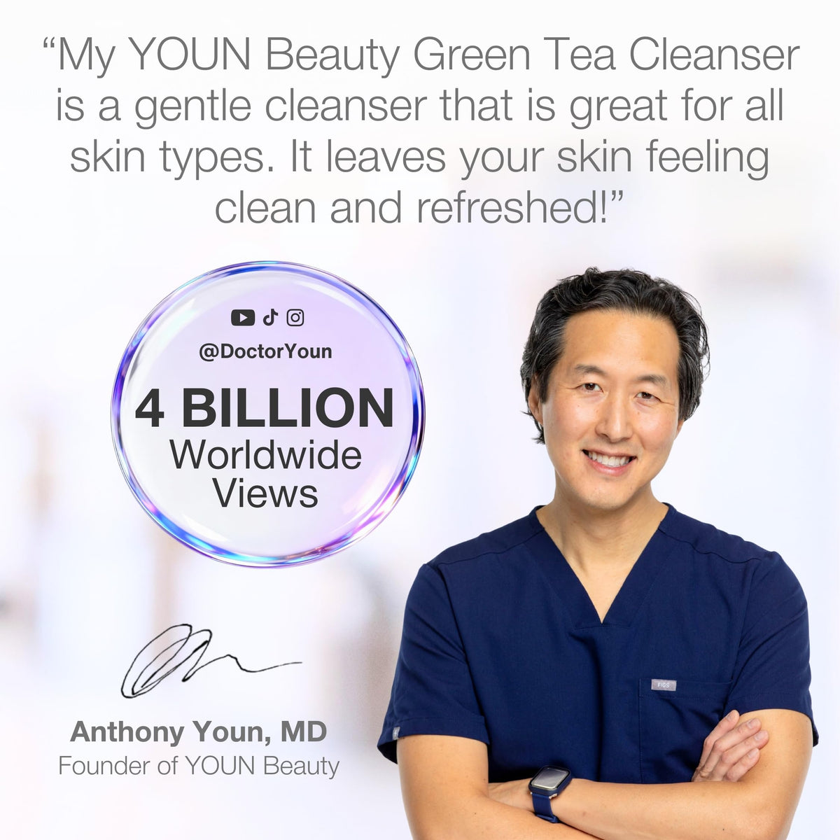 YOUN Beauty Green Tea Face Cleanser by Dr Anthony Youn - YOUN Beauty Official Imagery - 5