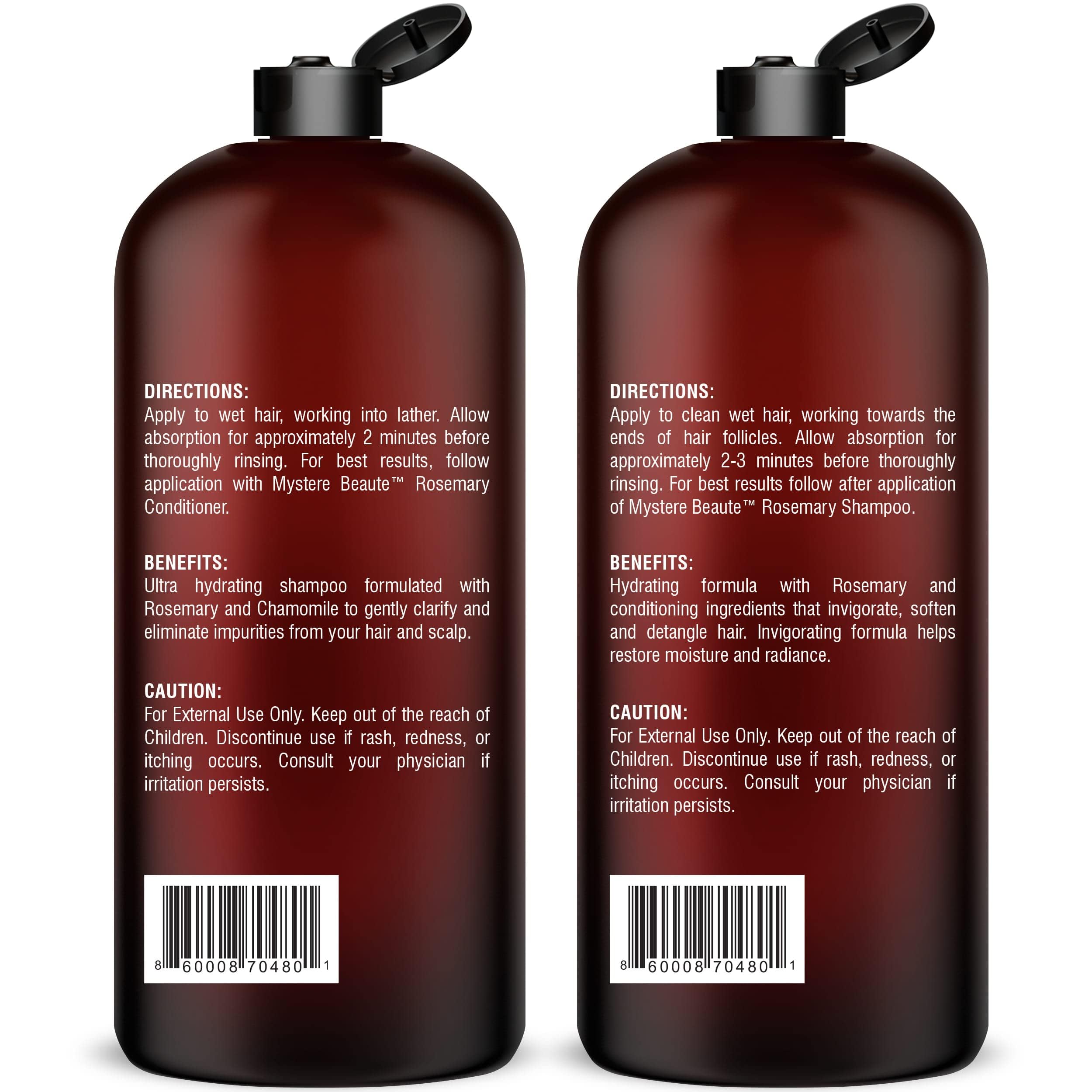 MYSTÉRE BEAUTÉ Rosemary Shampoo and Conditioner Set for Hair Growth - 16 fl oz Each - MYSTÉRE BEAUTÉ Official Product View 9