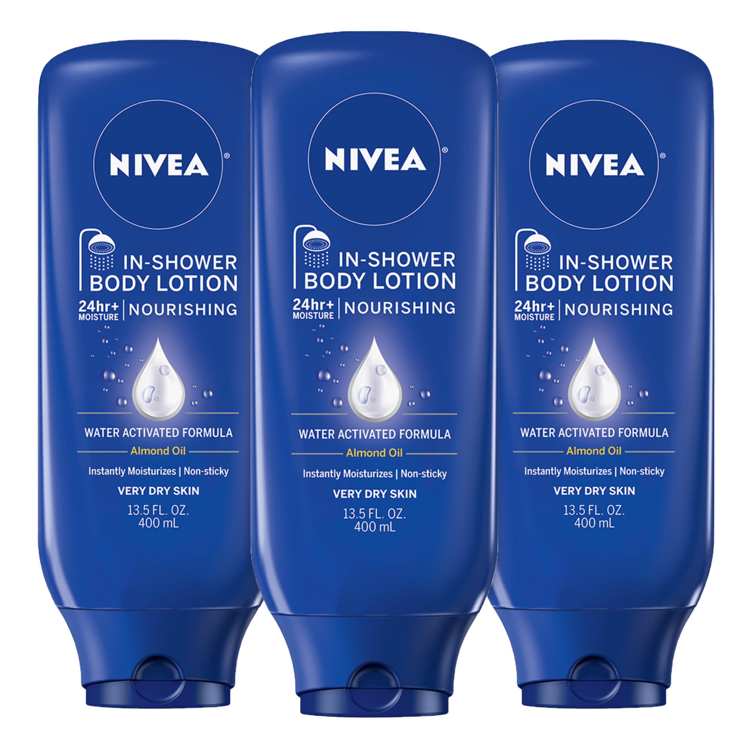 NIVEA Nourishing In Shower Lotion Moisturizer, Multipack, 3 x - Product Imagery