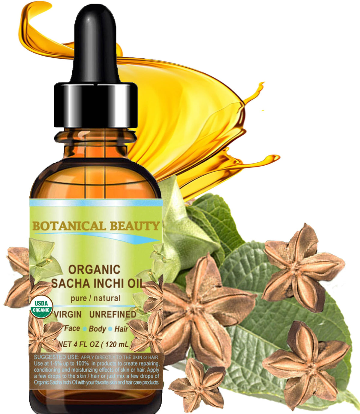 Botanical Beauty Organic SACHA INCHI OIL 100 Natural Pure - Botanical Beauty Official Imagery - 3
