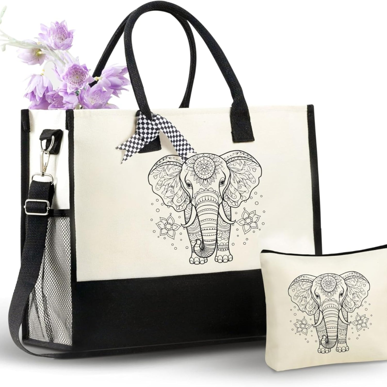 InnoBeta elephant tote bag for women with a unique elephant design, made of durable fabric, perfect for everyday use.