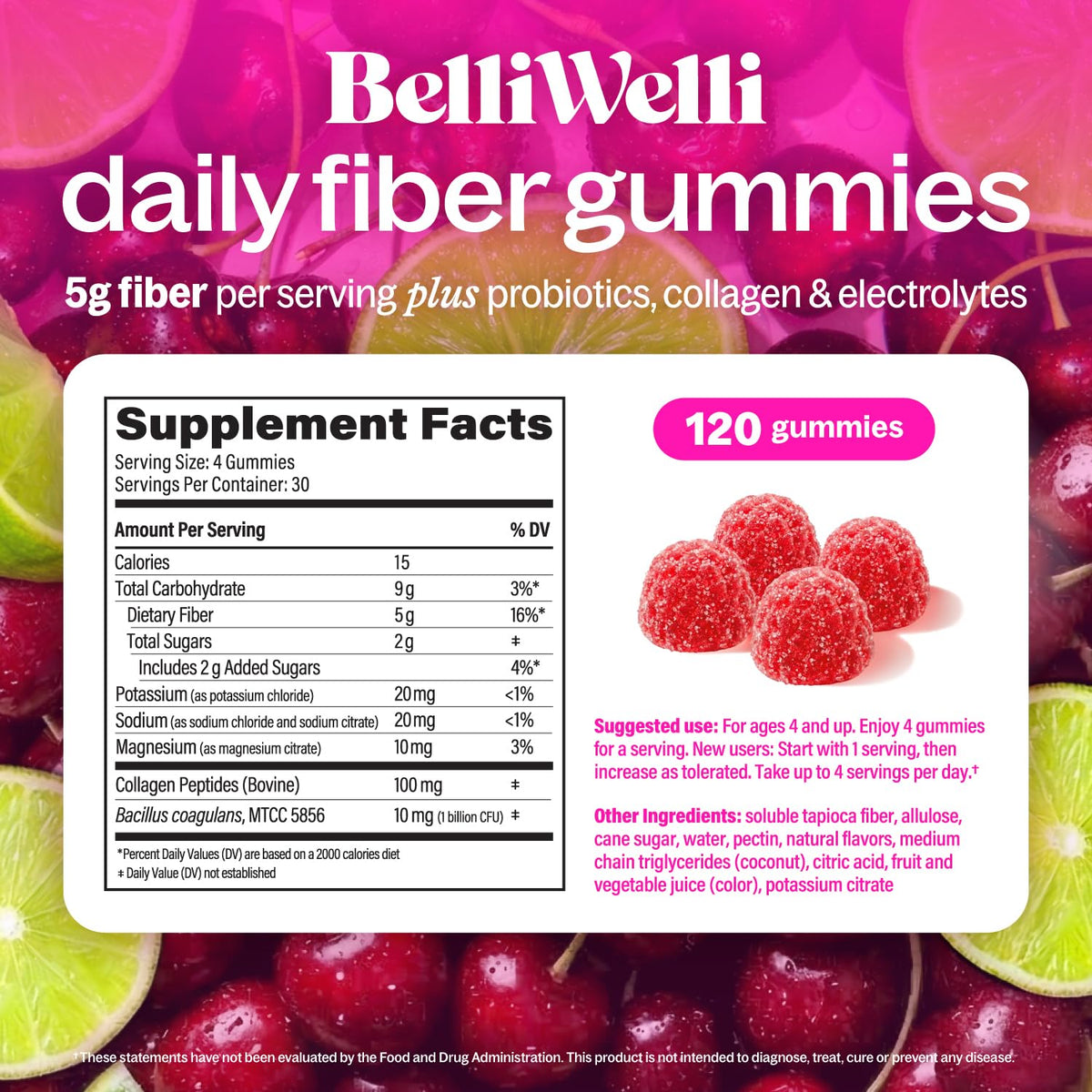 Belli Welli Fiber Gummies for GLP 1 Support - Belli Welli Official Imagery - 3
