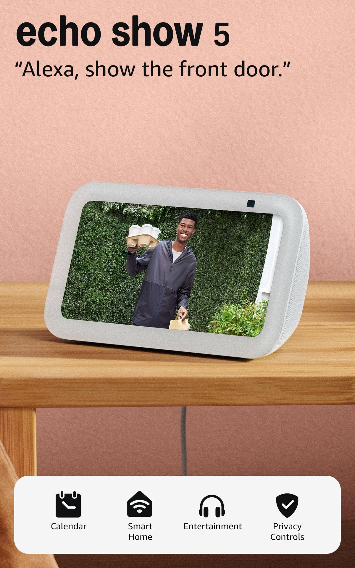 Amazon Echo Show 5  , Smart display, Designed for Alexa+, 2x the by Amazon - Angle View 1