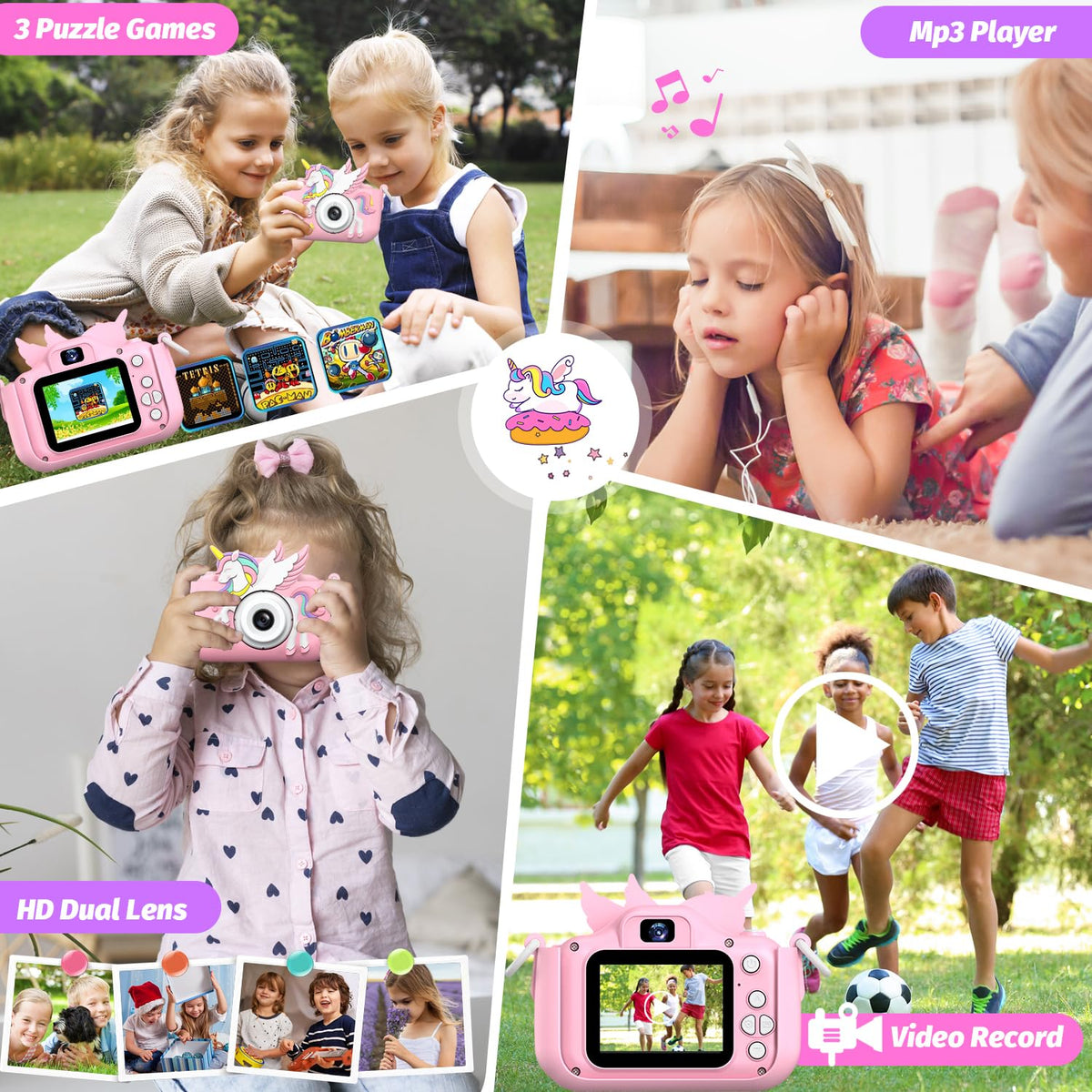 Upgrade Kids Camera for Boys Girls Toddler Digital Selfie - Cimizi Official Imagery - 6
