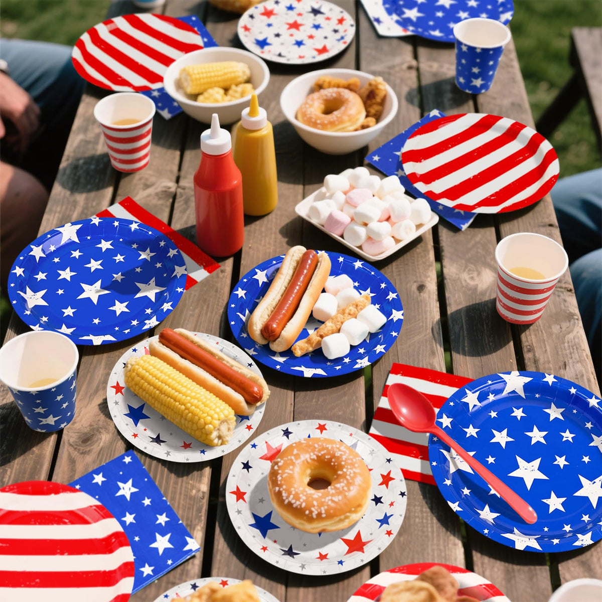 4th of July Party Supplies Set Patriotic Theme Kit for - Gatherfun Official Imagery - 8