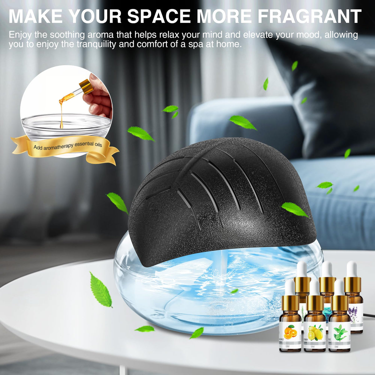 Water Air Purifier for Home with Essential Oil Diffuser - RetroStick Official Imagery - 8