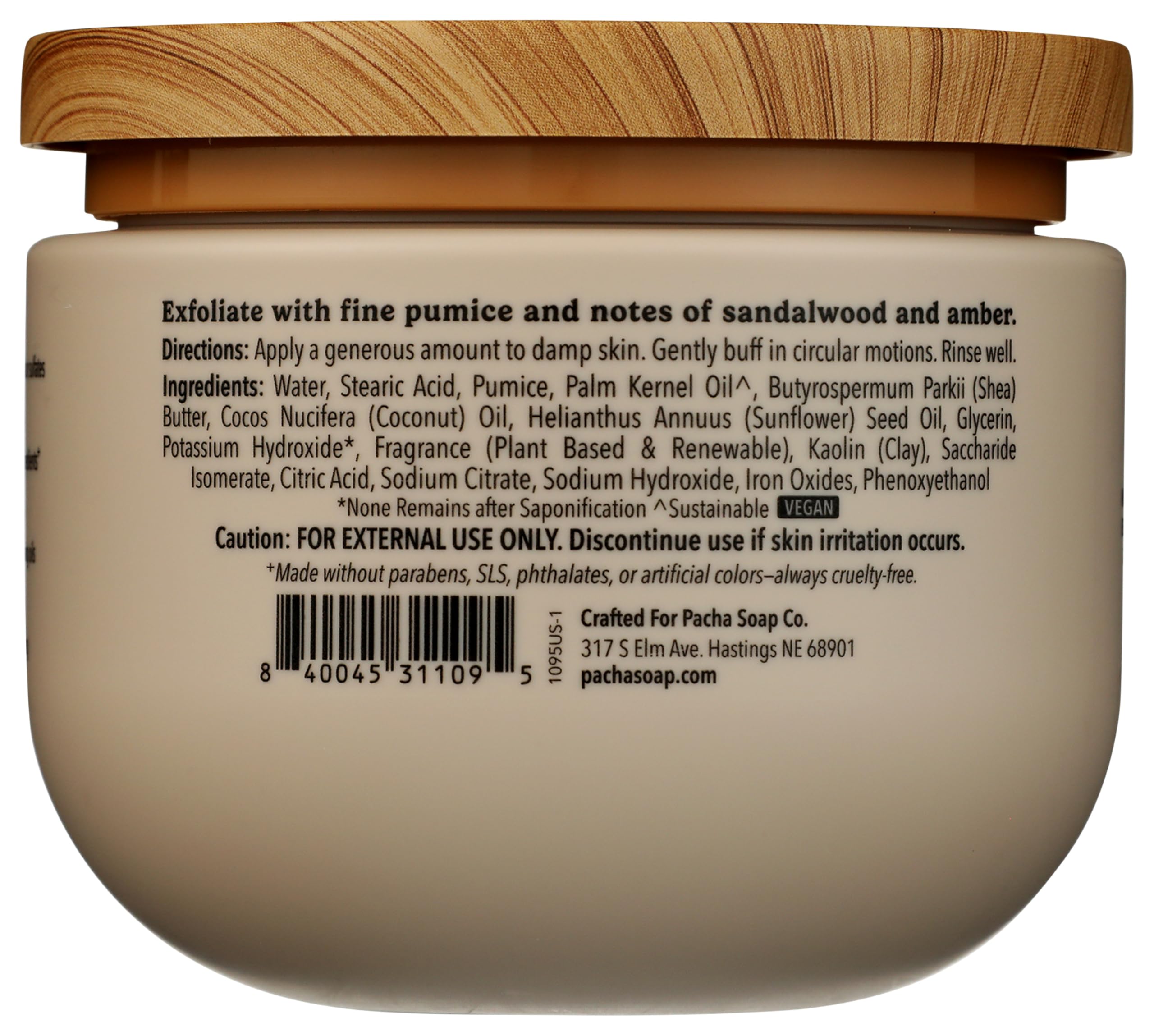 PACHA SOAP Santal Amber Body Scrub 15 OZ - Pacha Soap Co Official Imagery - 3