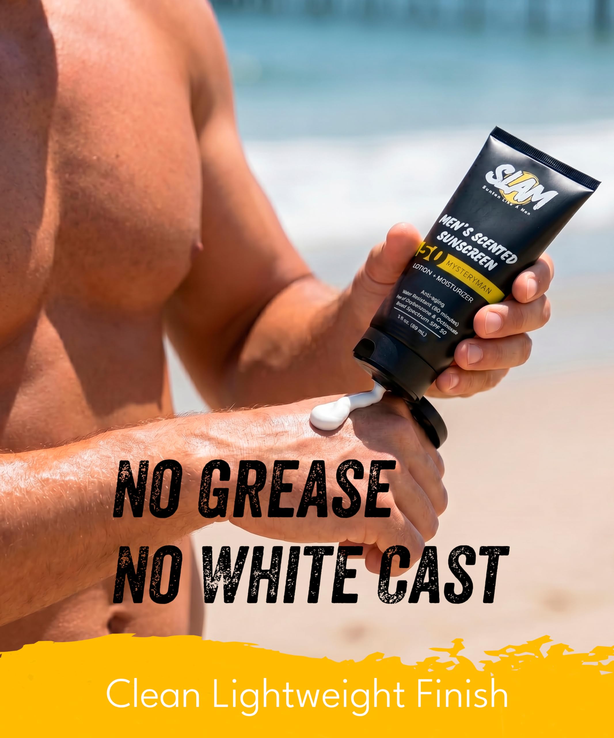 SLAM Sunscreen for Men Mens Face Lotion with SPF 50 - Slam Lotion Official Imagery - 7