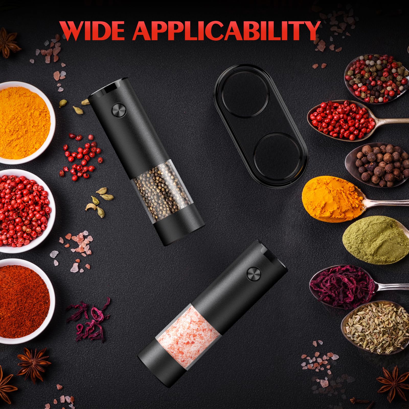 ioion Electric Salt and Pepper Grinder Set Automatic Battery Pepp by ioion - Angle View 2