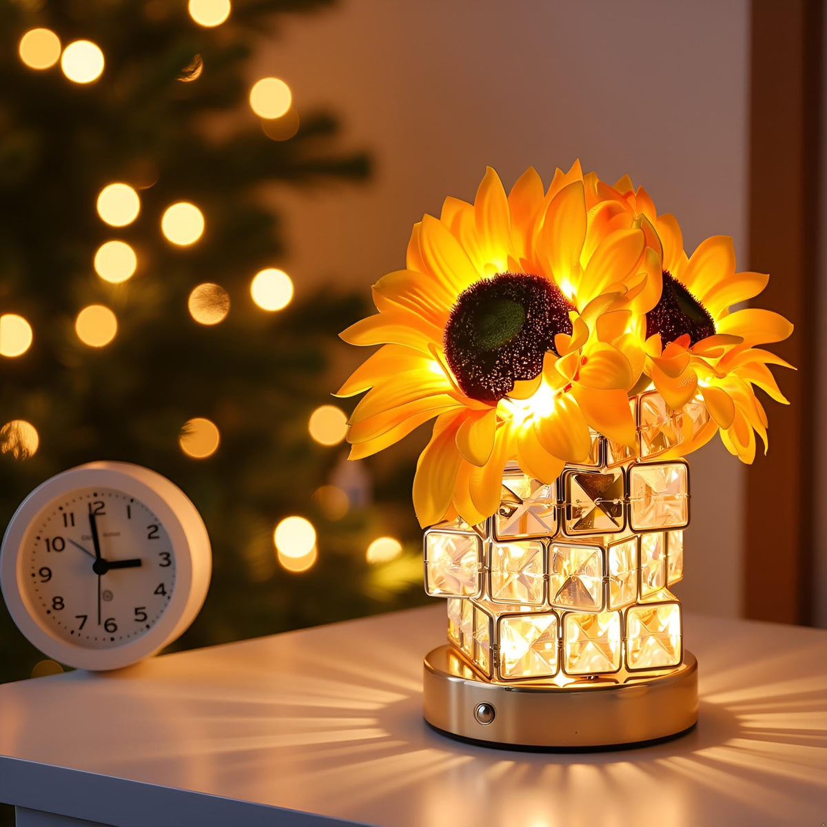 Cordless Sun Flower Lamp Adjustable Touch Crystal Night - JPGEW Official Imagery - 2