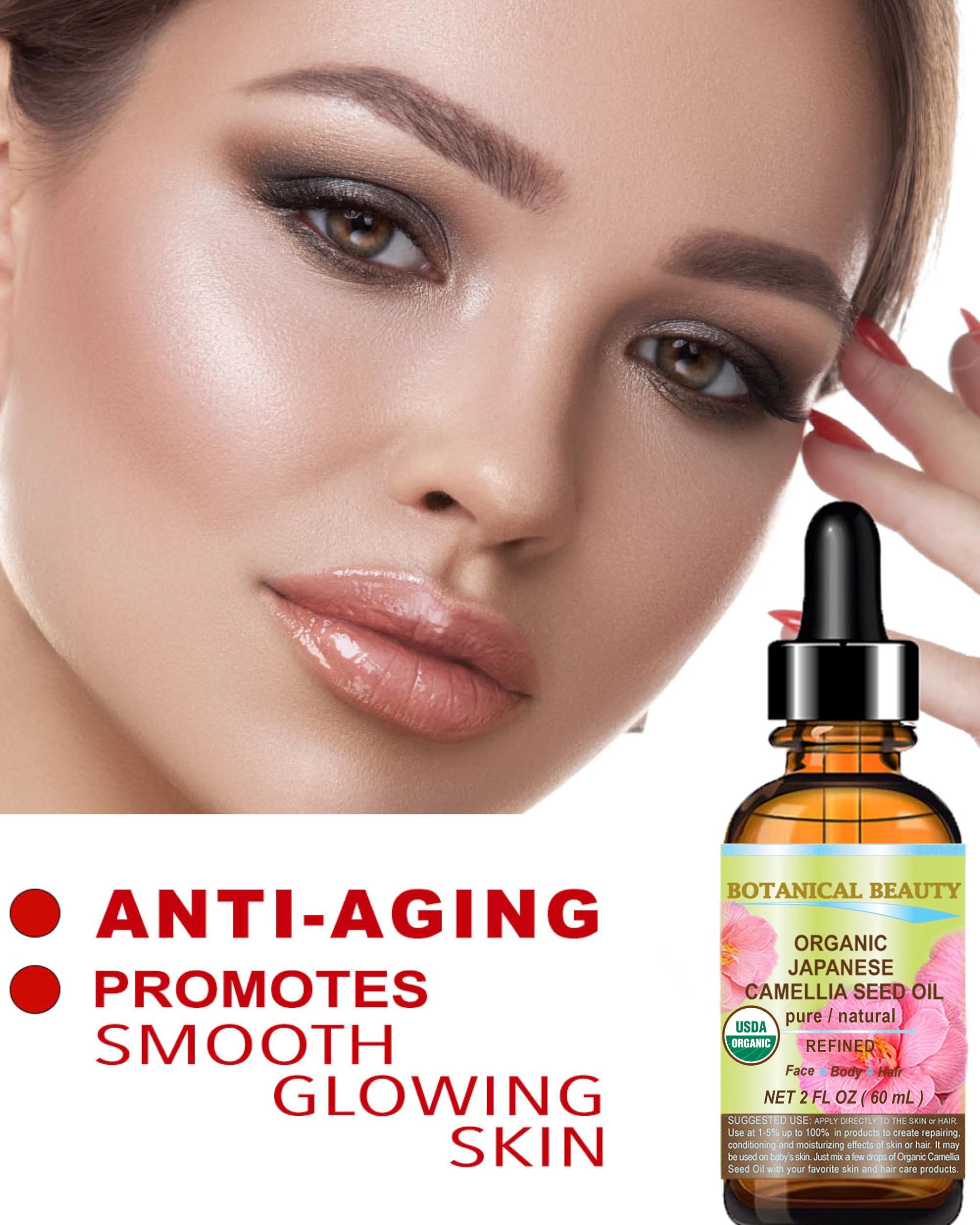 Botanical Beauty Japanese ORGANIC CAMELLIA Seed Oil. 100% Pure - Botanical Beauty