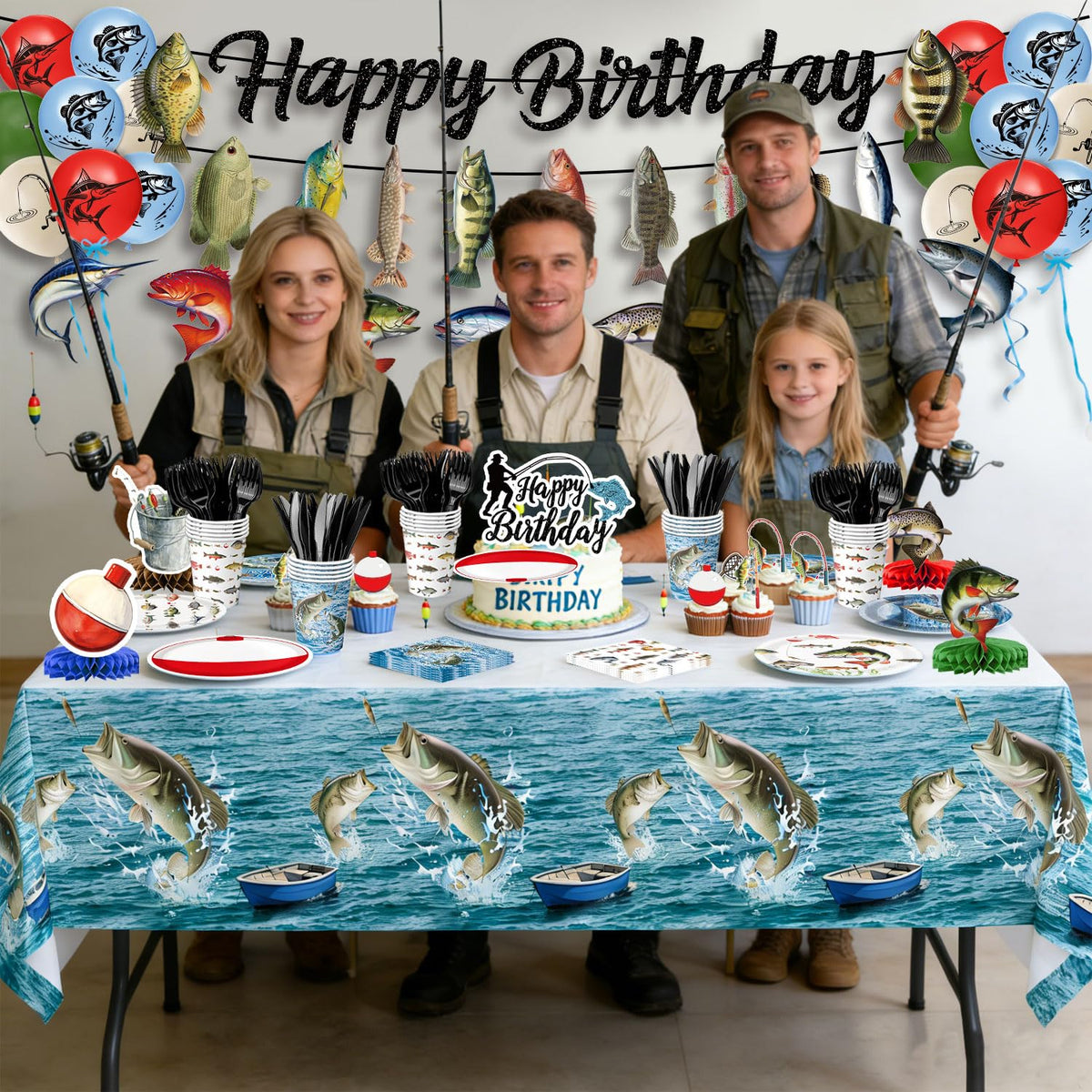 Fishing Birthday Party Decorations - QIYANPAX Official Imagery - 8