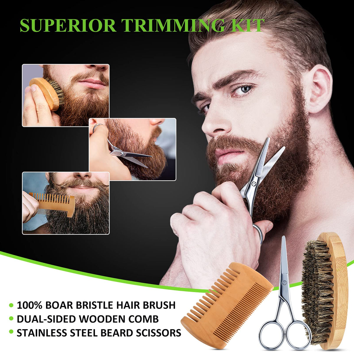 Beard Kit for Men Fathers Day Dad Gifts with Beard Wash - LOKDLAWEN Official Imagery - 8