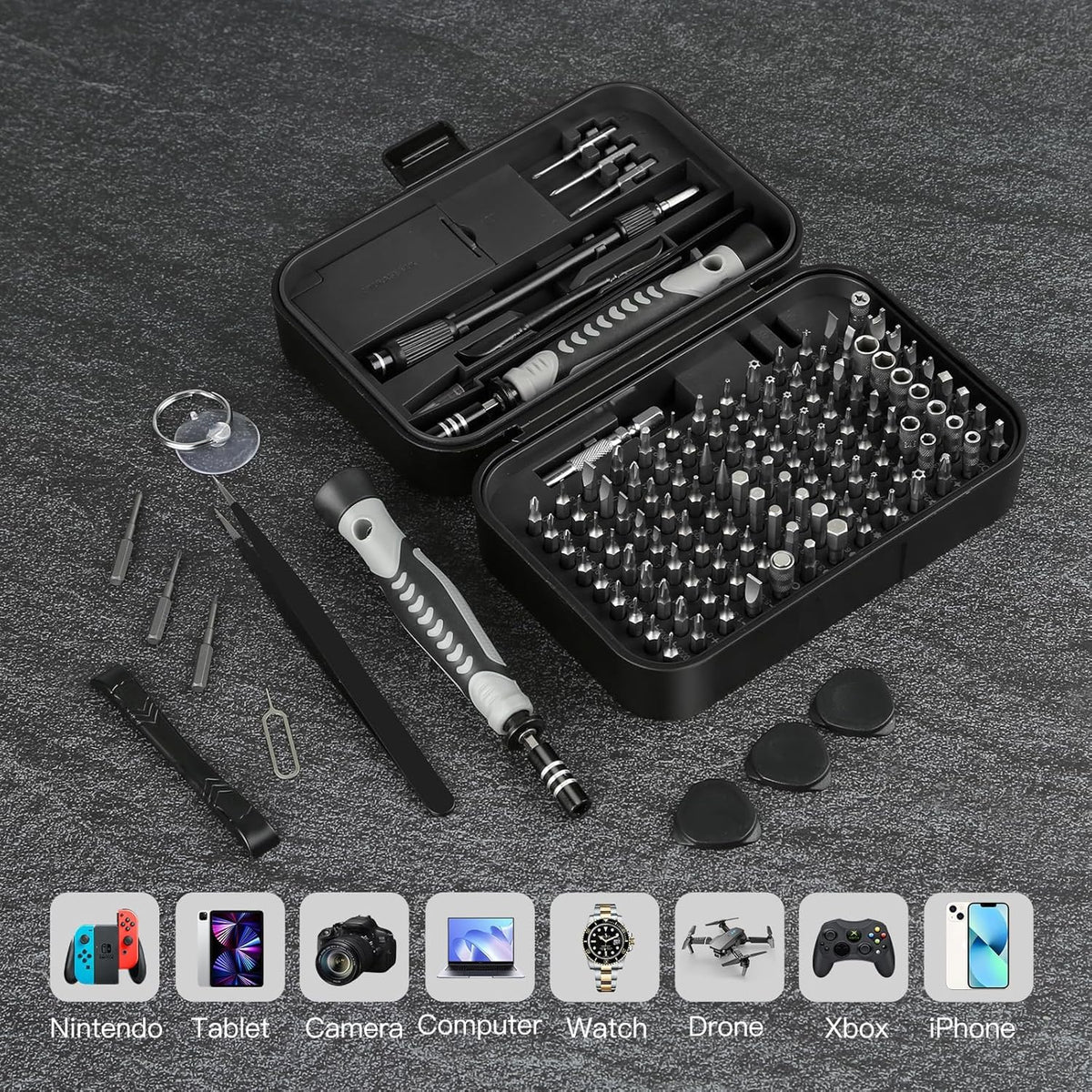 Precision Screwdriver Set 130 in 1 Mini Screwdriver Set Tool - RARTOP Official Imagery - 4