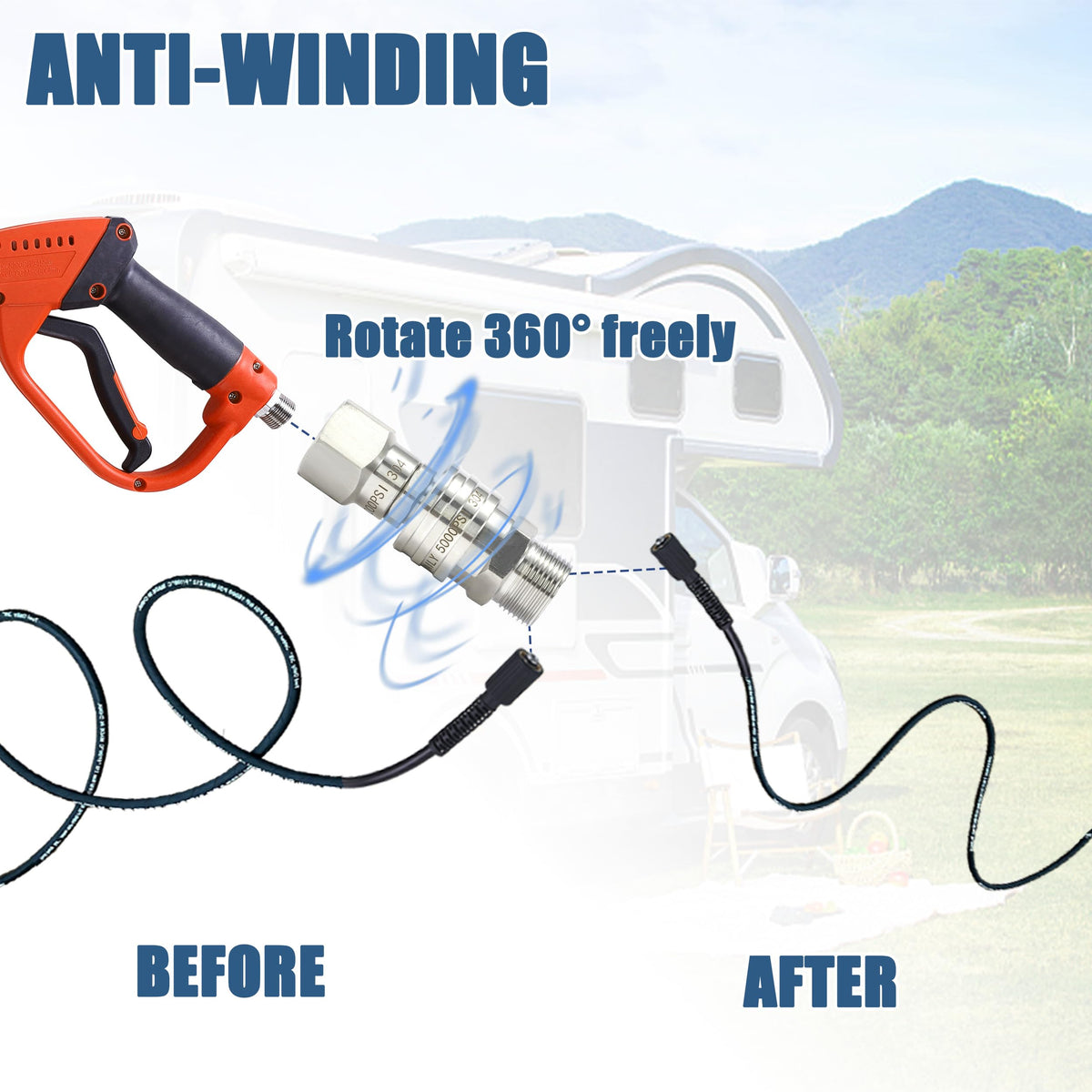 Tool Daily Short Pressure Washer Gun with Foam Cannon - Tool Daily Official Imagery - 7