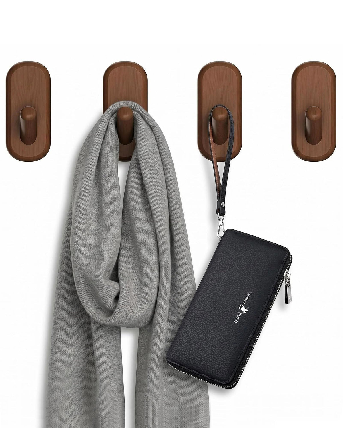 Wooden Wall Hooks for Hanging - FCOWK Official Imagery - 5