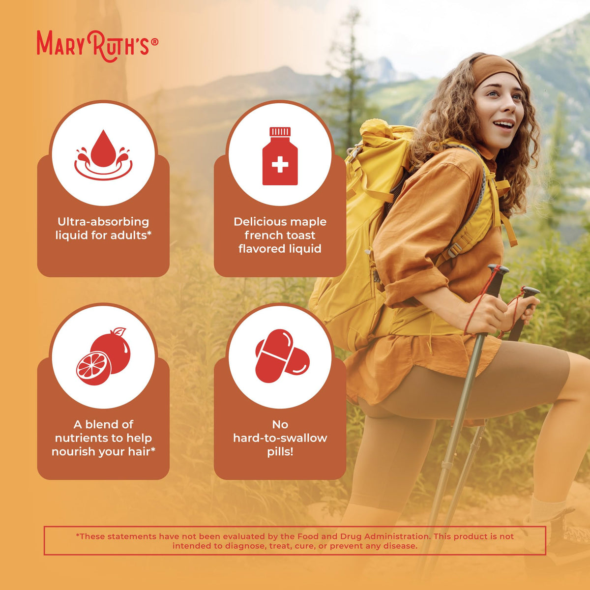 MARYRUTH S Hair Care Liposomal Ultra Absorption Gluten Free - MARYRUTH'S Official Imagery - 7