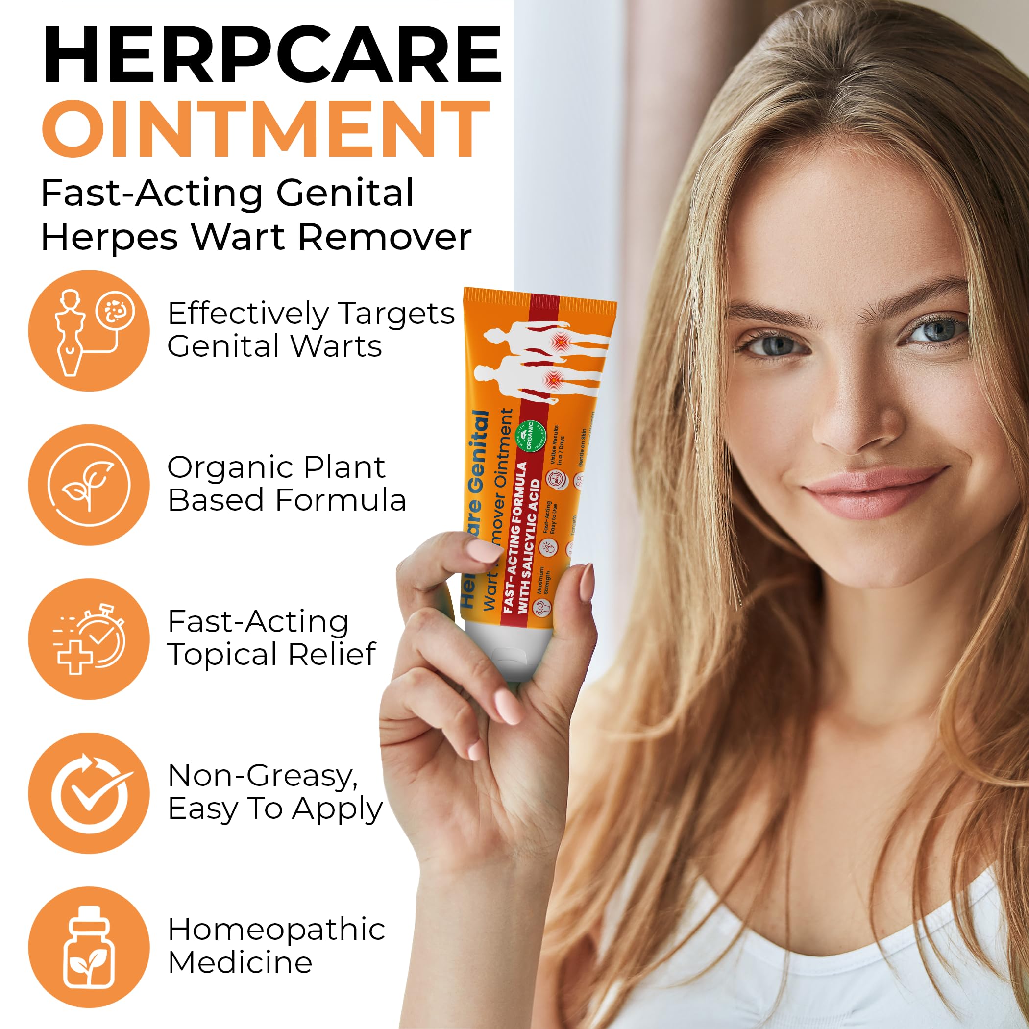 Genital Wart Remover with Salicylic Acid for Pain, Redness & Itching 2 oz