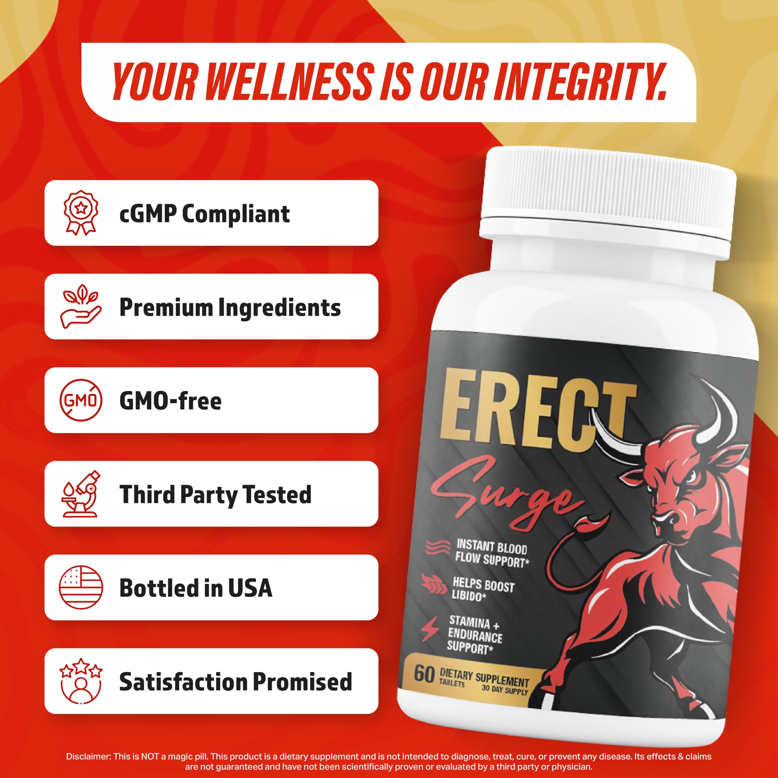 Erect Surge™ Male Performance Support – 60 Pills