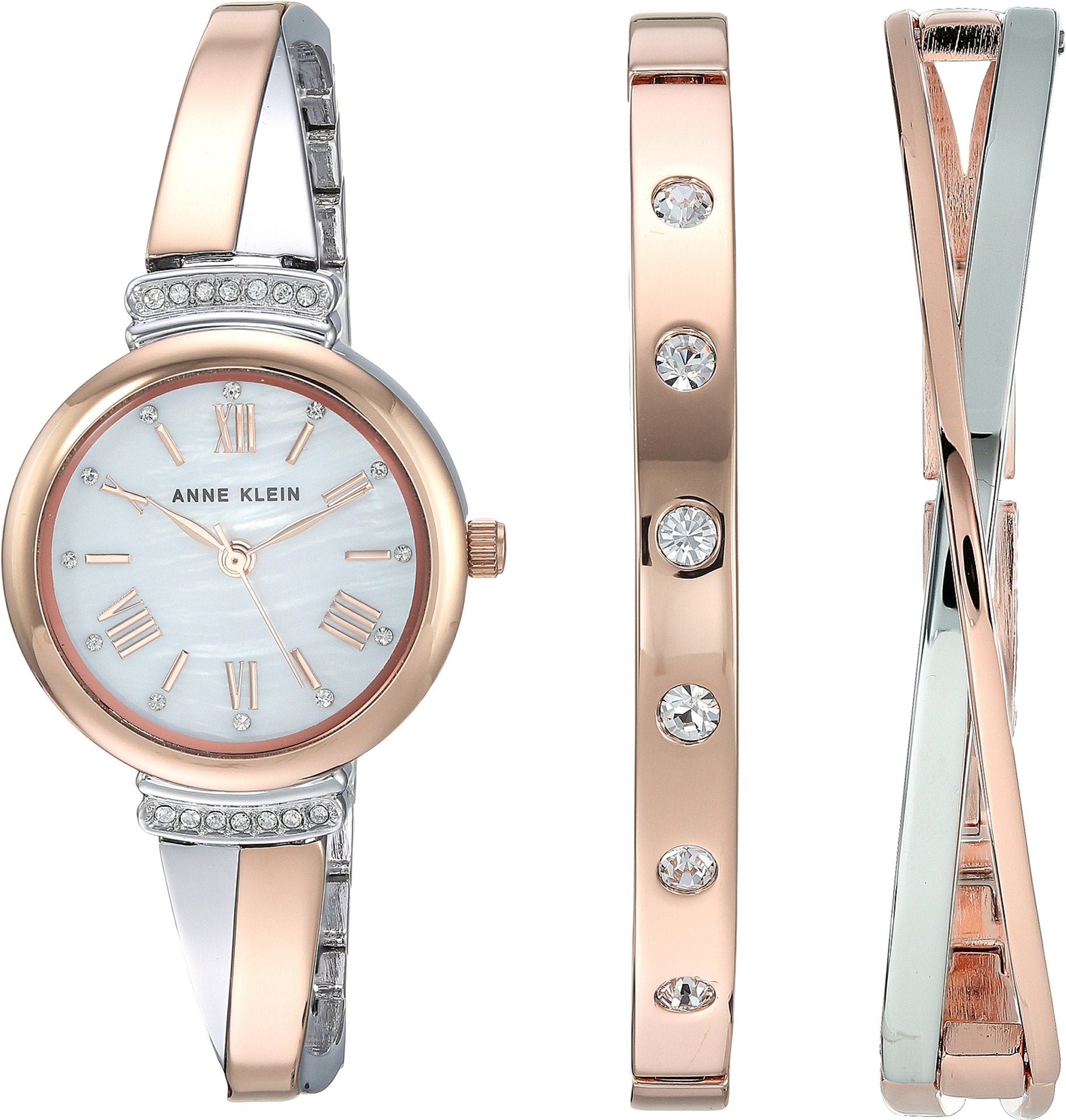 Anne Klein Women's Premium Crystal Accented Bangle Watch Set, AK/2245 - View 1