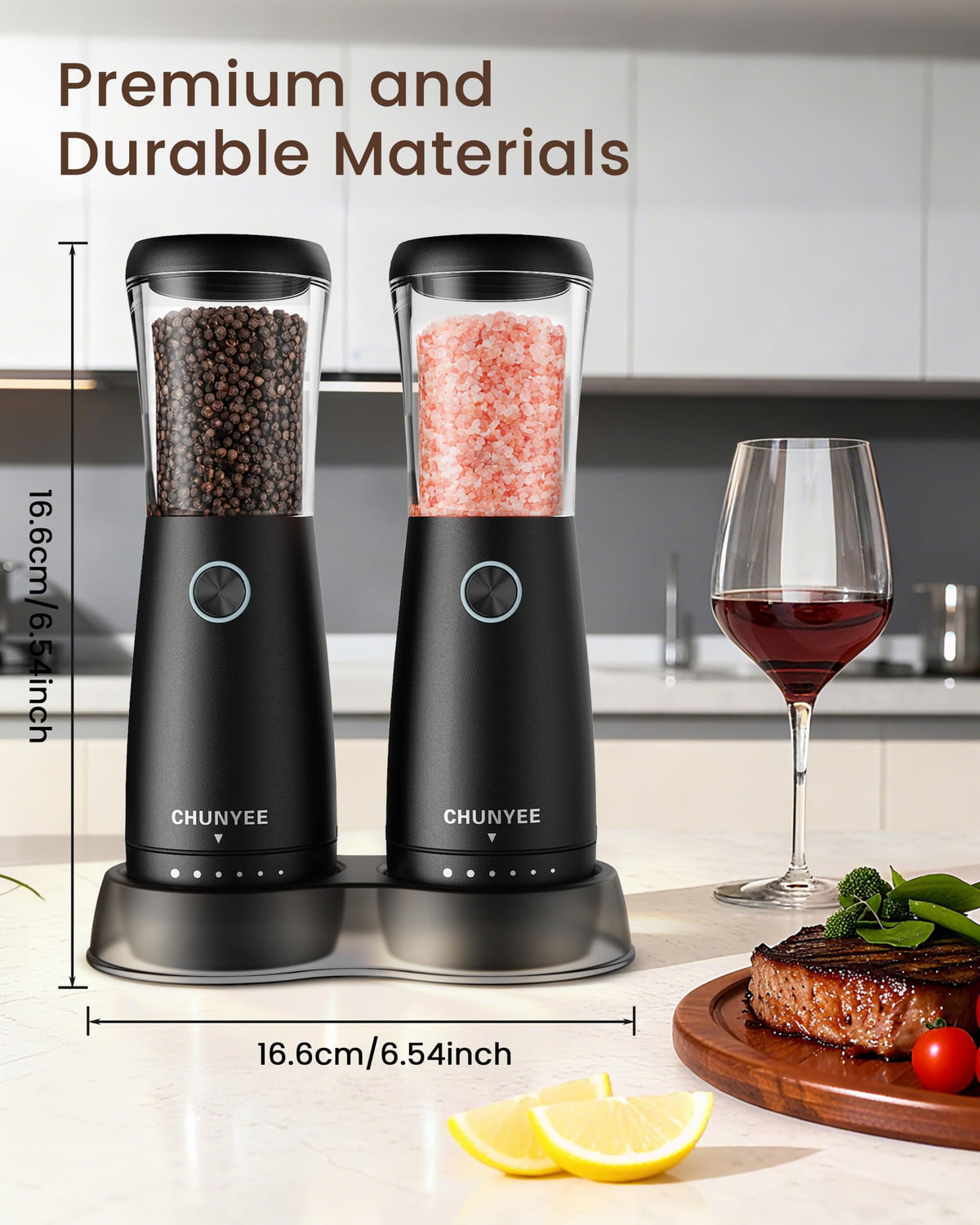 Electric Salt and Pepper Grinder Set - Chunyee Official Imagery - 4