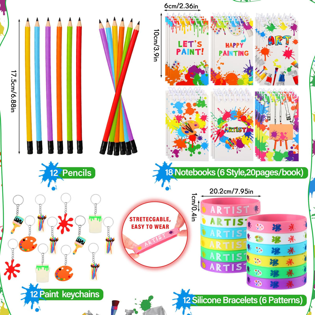 Jenaai 102 Pcs Art Party Favors for Kids Paint Birthday - Jenaai Official Imagery - 5