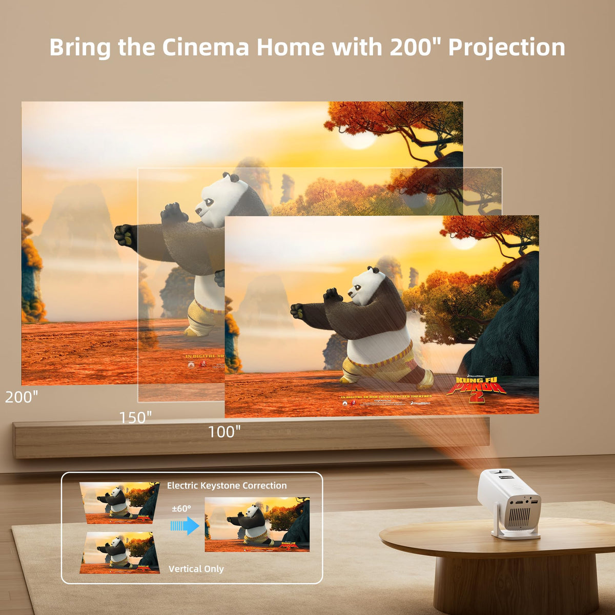 Mini Projector 4K Support Portable Projector Full HD 1080P - Sainyer Official Imagery - 6
