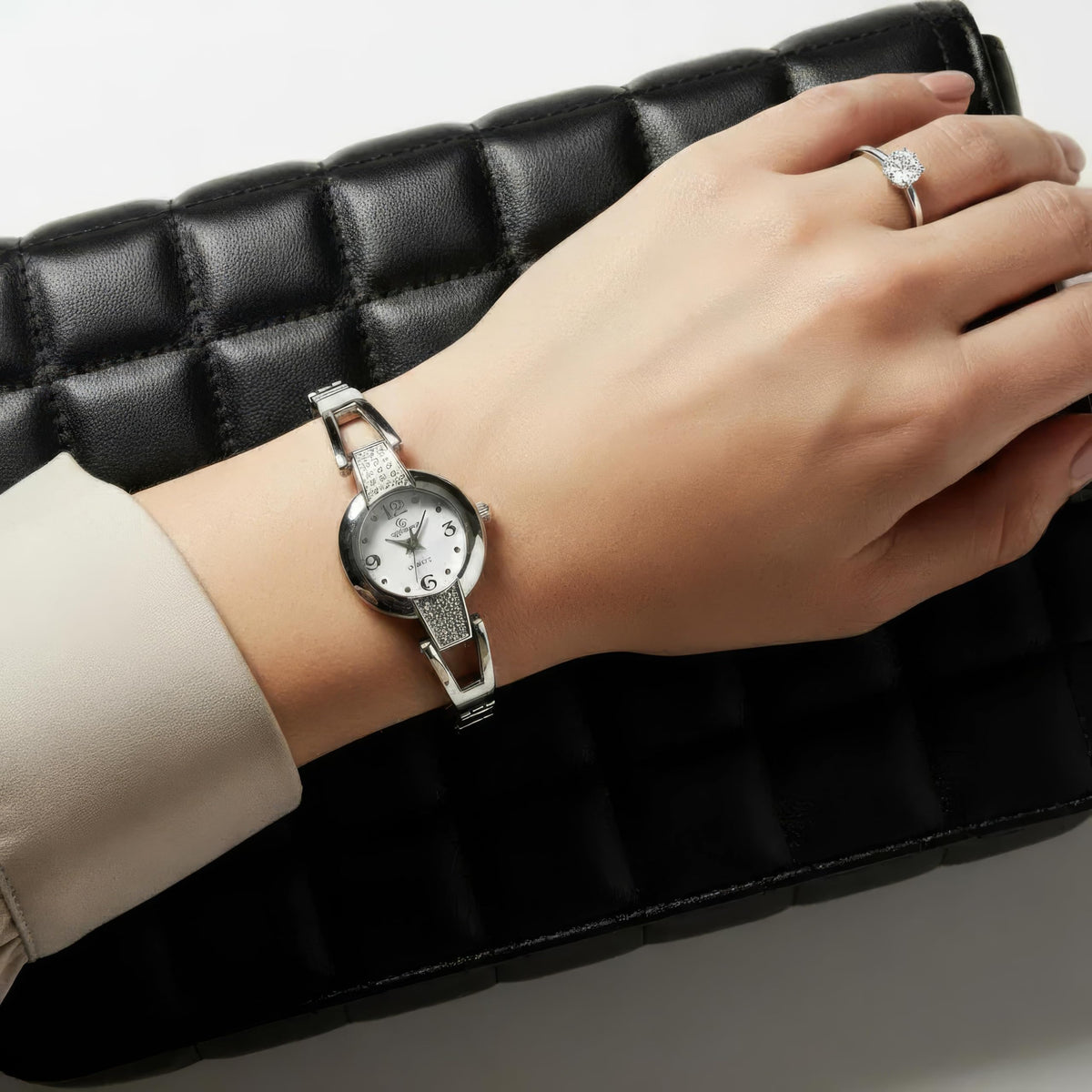 BELLOS Gift Set Women s Watch Silver Jewelry set Necklace - BELLOS Official Imagery - 3