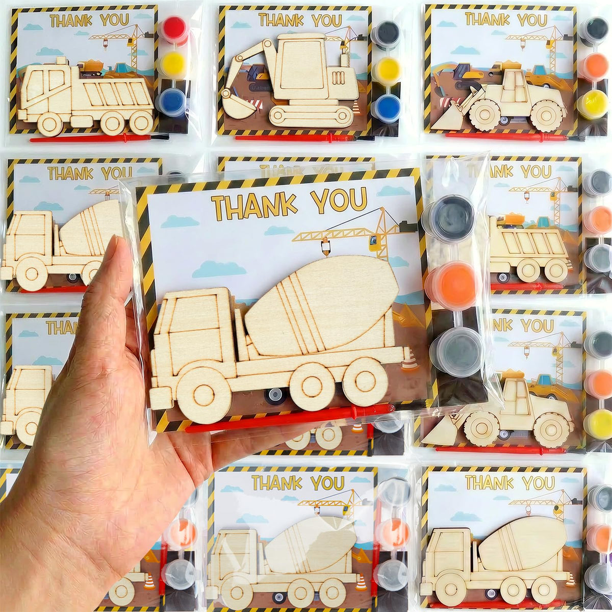 Bafeil 24 Set Construction Birthday Party Supplies Trucks - Bafeil Official Imagery - 1