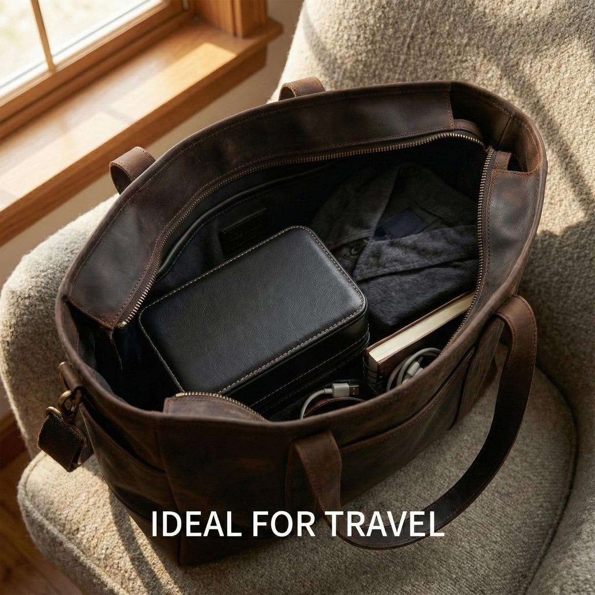 2 slots premium leather Watch travel Case Hard watch storage - AUKURA Official Imagery - 3