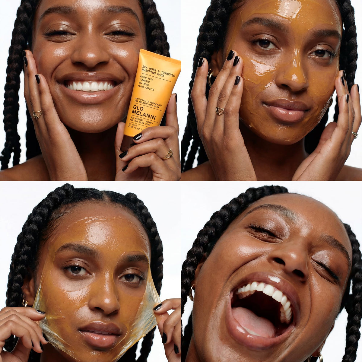 Glo Melanin Sea Moss Wrapping Peel Off Face Mask - Glo Melanin Official Imagery - 6