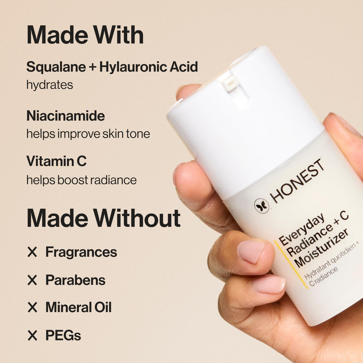 Honest Beauty Everyday Radiance Vitamin C Moisturizer 1 7 fl - Honest Beauty Official Product Imagery - 4