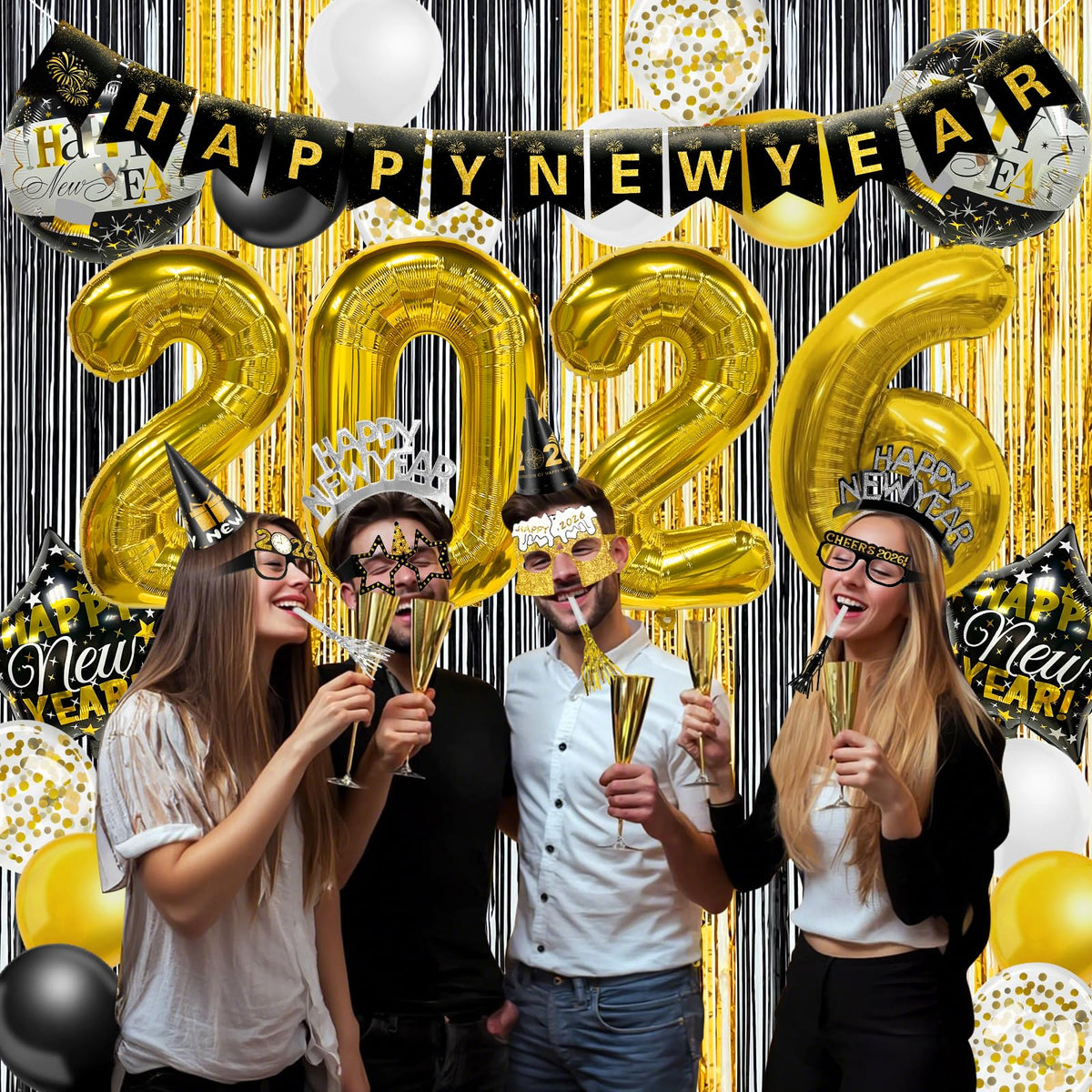 81 Pcs New Years Eve Party Supplies Happy New Year - TURNMEON Official Imagery - 8