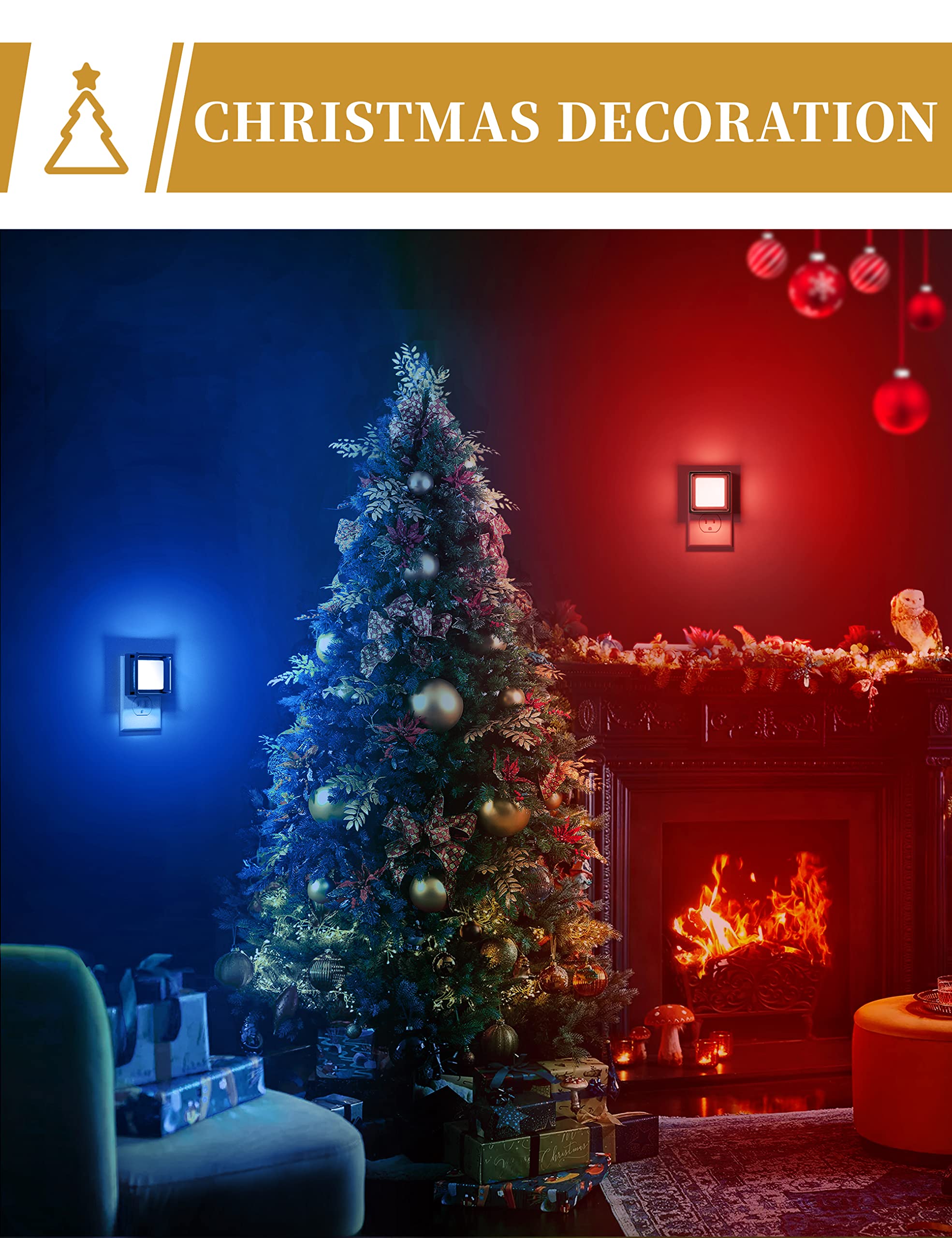 DORESshop Blue Night Light  ,Night Lights Plug Into Wall - DORESshop Official Product View 4