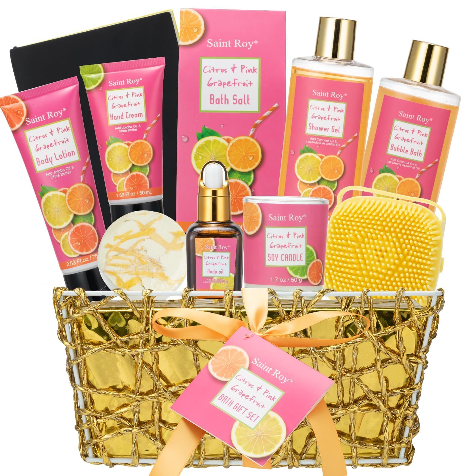 Spa Bath &amp; Body Gifts for Women, Jasmine Peony Spa Gift - Saint Roy