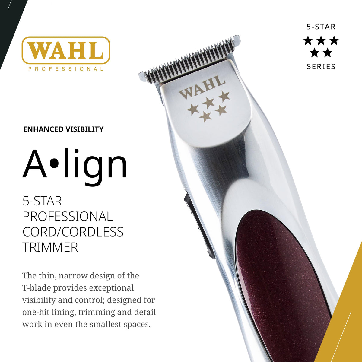 Wahl Professional 5 Star Align Cordless Trimmer Narrow T - Premium Selection Official Imagery - 3