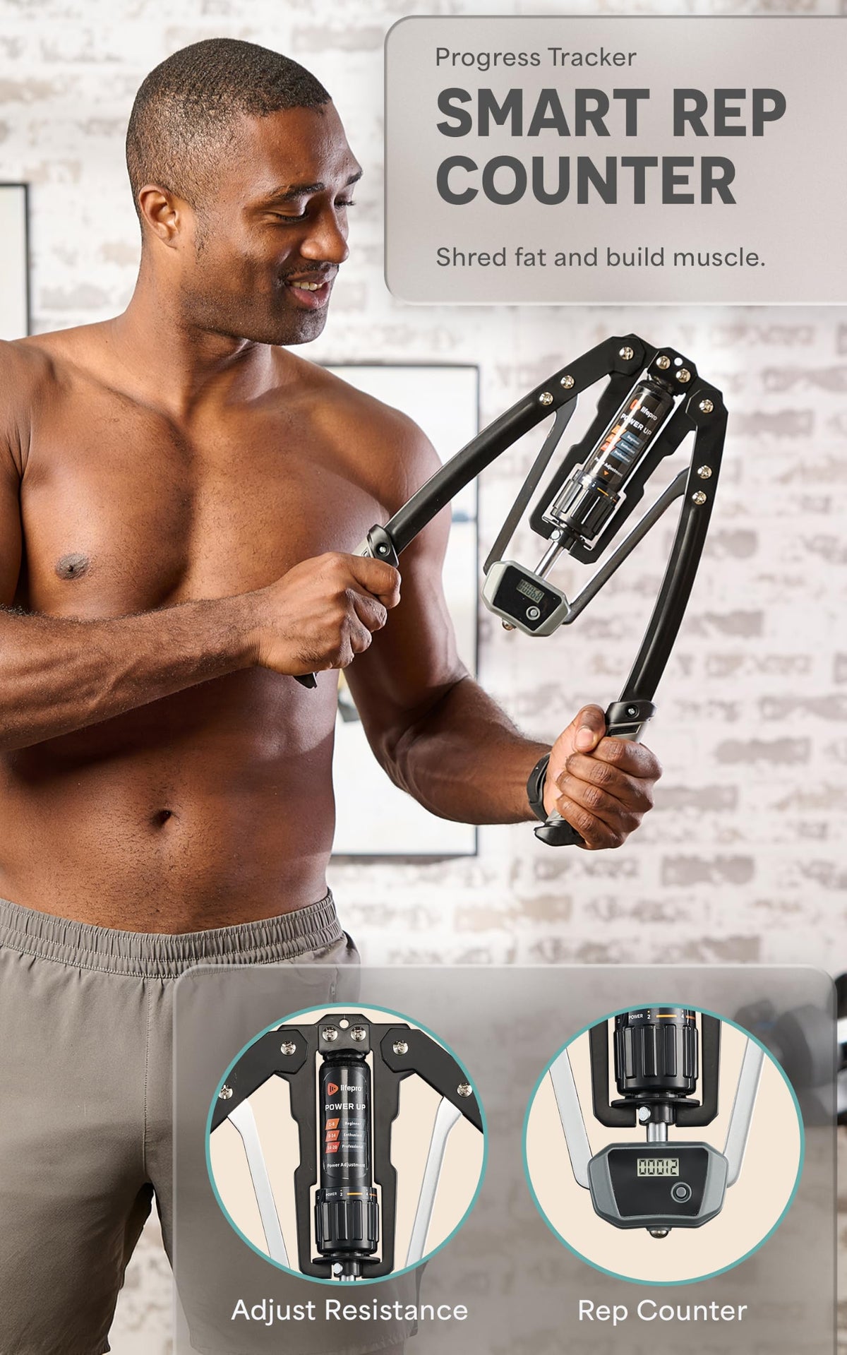 Lifepro ShredForce Twister Arm Trainer Chest Workout - Premium Selection Official Imagery - 3