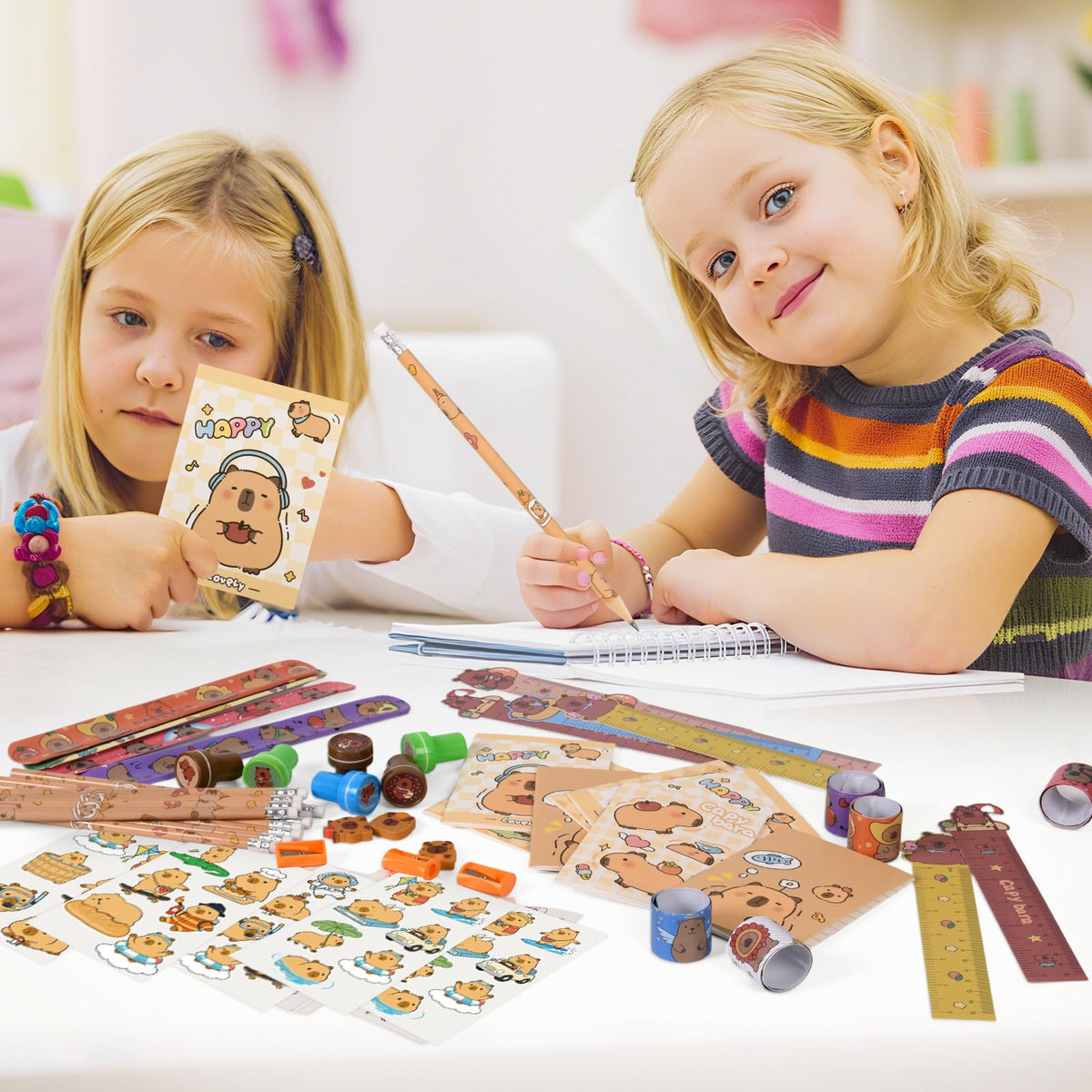 Ulema 216Pcs Cute Capybara Stationery Party Favors Supplies - Ulema Official Imagery - 3