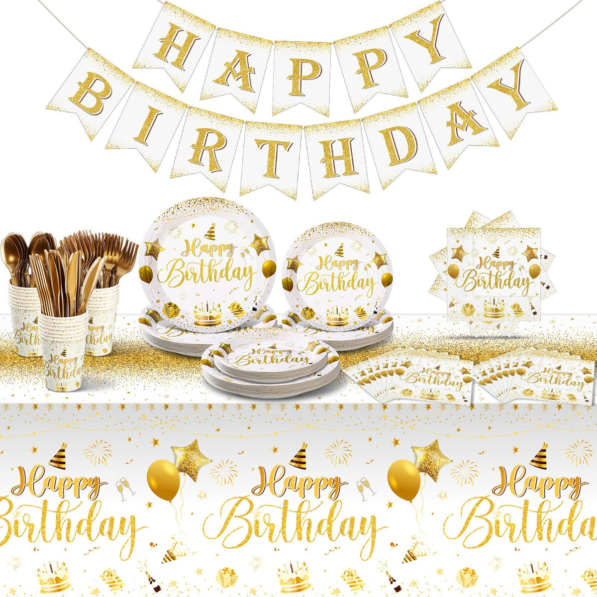 Vesici 171 Pcs Happy Birthday Party Supplies 24 Set Table - Vesici Official Imagery - 1