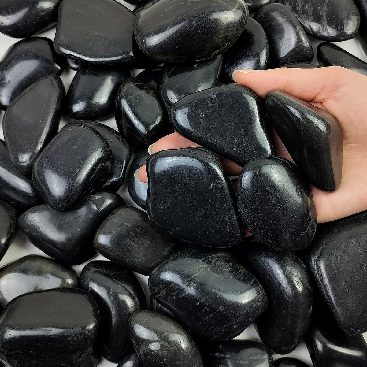 20 lbs Black Stones for Landscaping 2 3 Inch Large Rock for - FANTIAN Official Imagery - 1