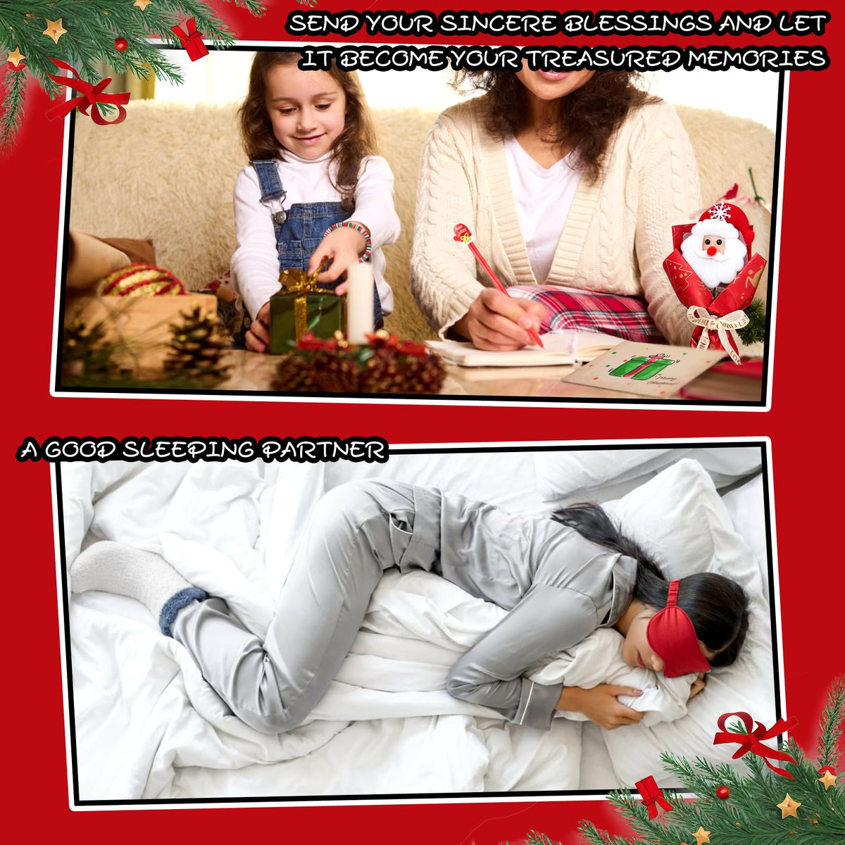 13 Pcs Christmas Women Gift Set Winter Gift Box Classic Red - Cutecrop Official Imagery - 7