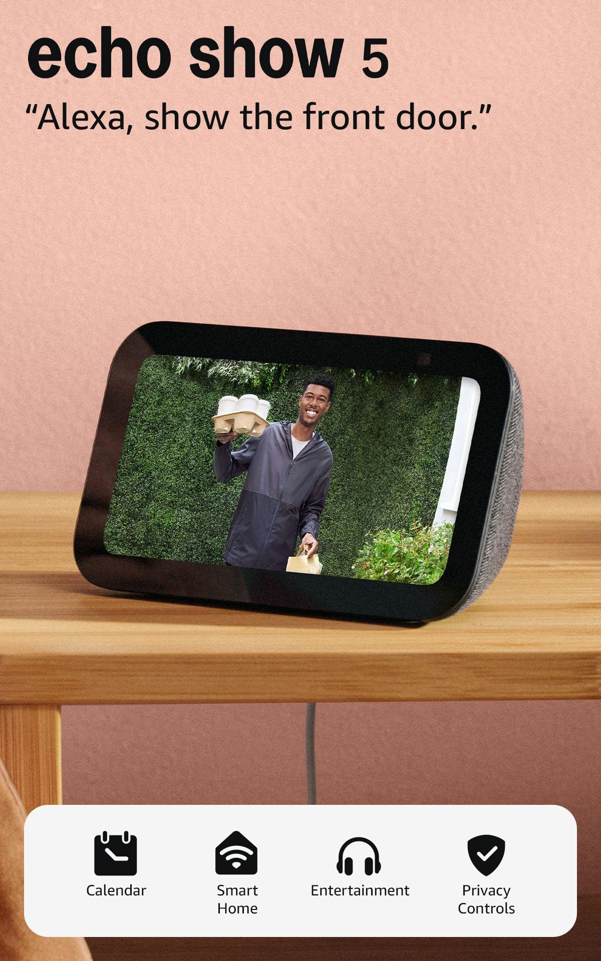 Amazon Echo Show 5  , Smart display, Designed for Alexa+, 2x the by Amazon - Angle View 1